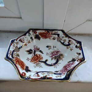 Vintage Mason's Mandalay Sweet Dish Ironstone Made in England Gold Trim